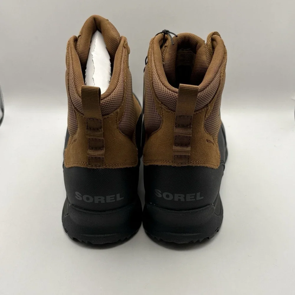 Sorel Men's Buxton Lite Lace Waterproof Boots Elk/Black Size 13 NM4983-286